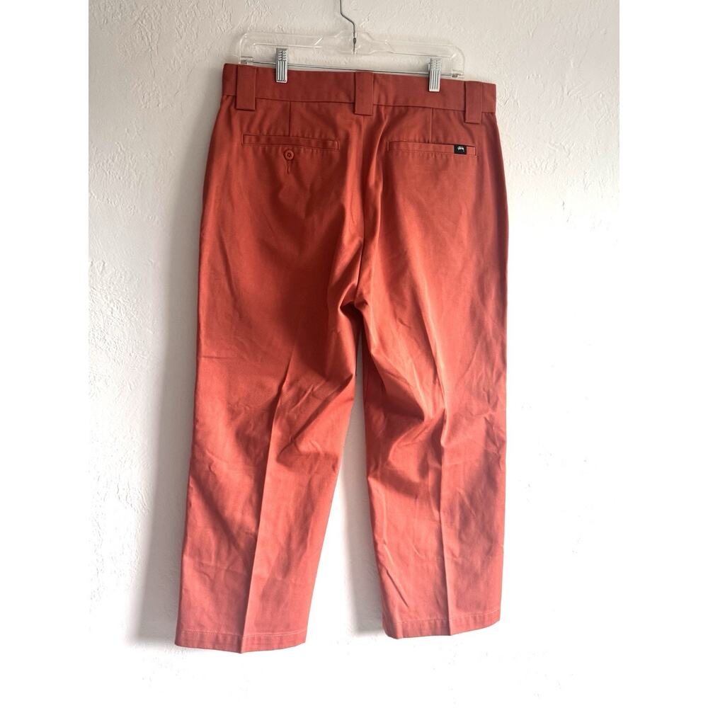 Stussy Vintage MENS cropped straight leg modern pants NWT size 32 burnt orange - Picture 2 of 11